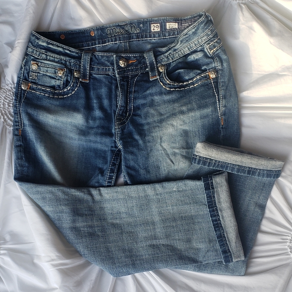 Miss Me cuffed capri